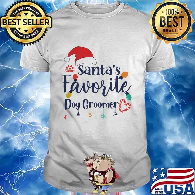 Santa’s Favorite Dog Groomer Merry Christmas Shirt