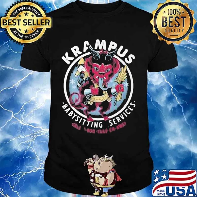 Satan krampus babysitting services shirt