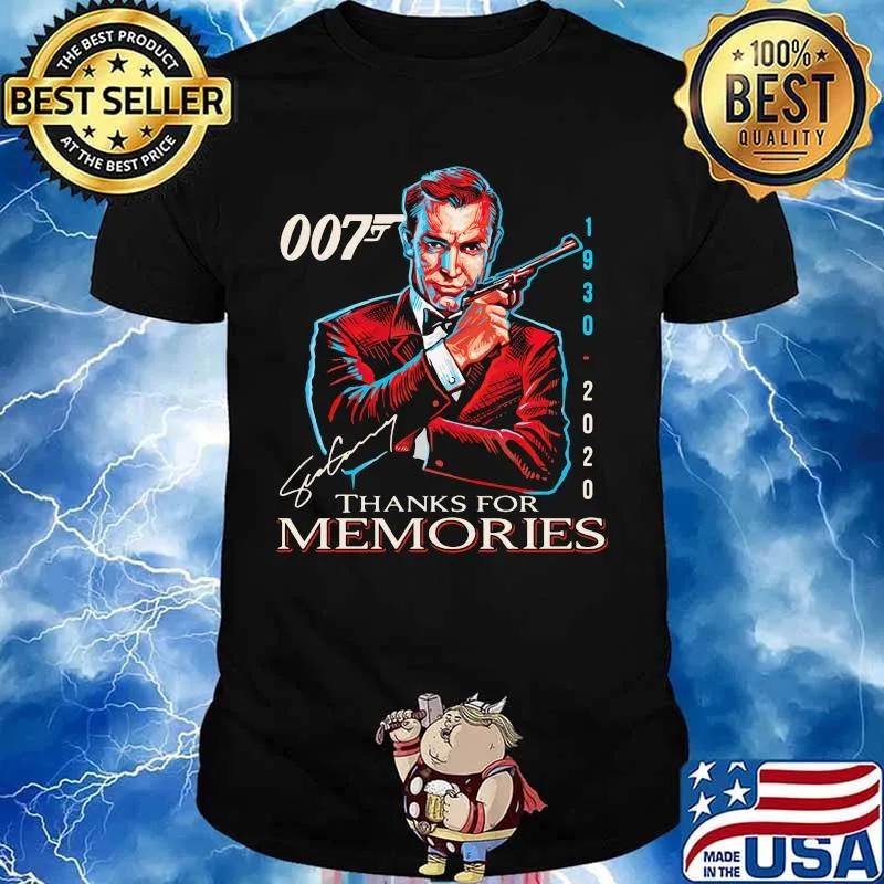 Sean connery 1930 2020 thank for memories signature shirt
