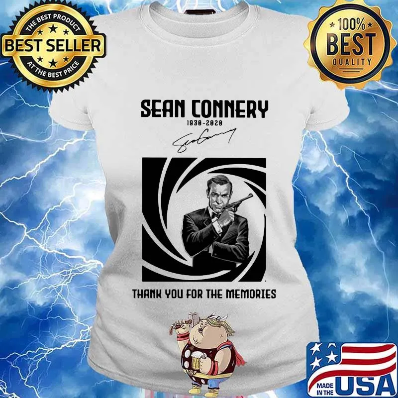 Sean connery 1930 2020 thank you for the memories signature s Ladies tee