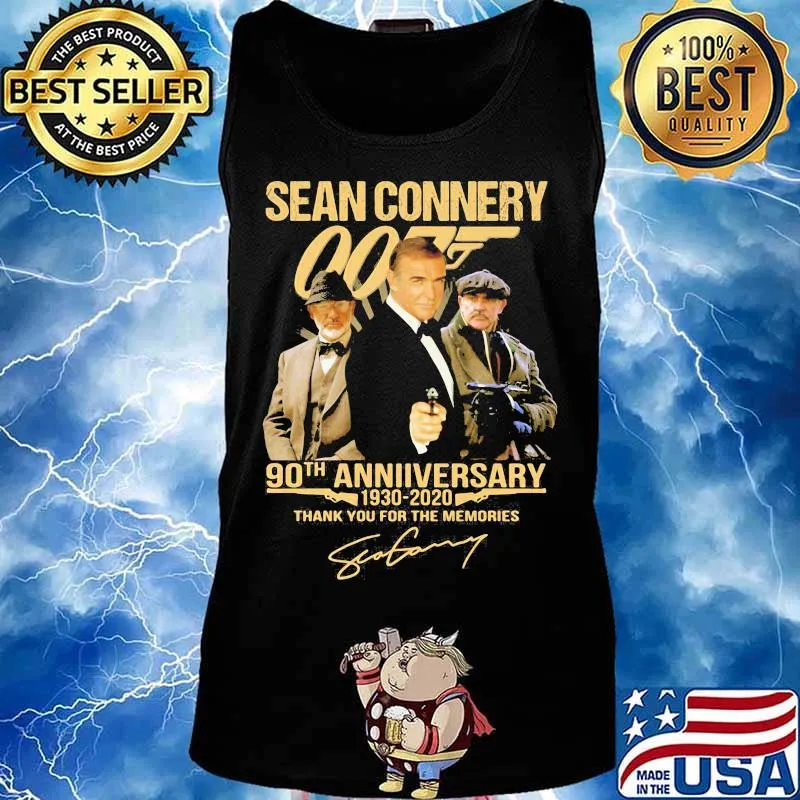 Sean connery 90th anniversary 1930 2020 thank you for the memories signature s Tank top