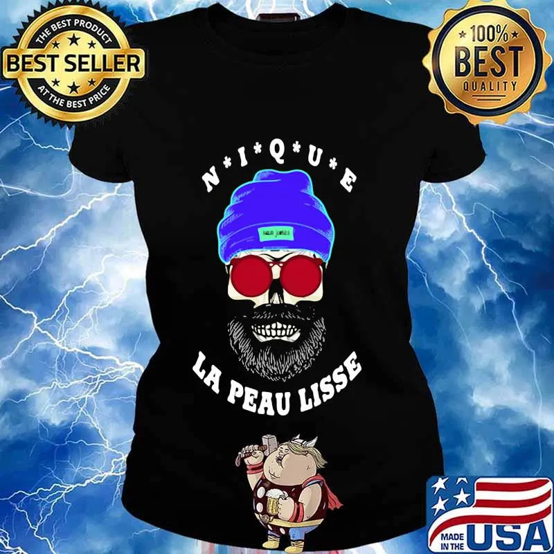 Skull beard nique la peau lisse s Ladies tee