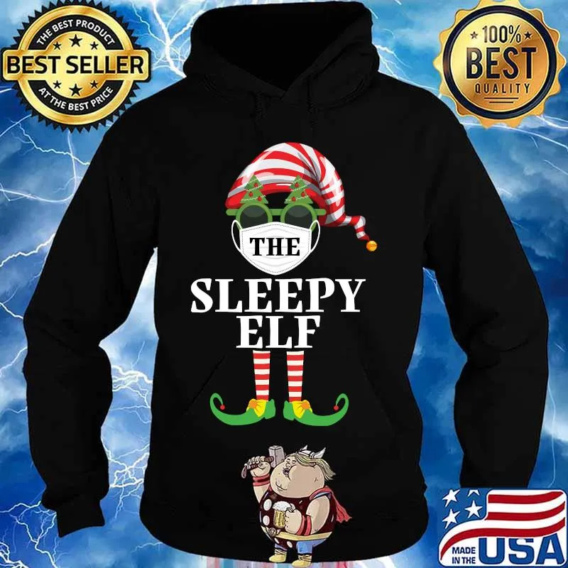 Sleepy elf matching christmas group pjs family pajama 2020 s Hoodie