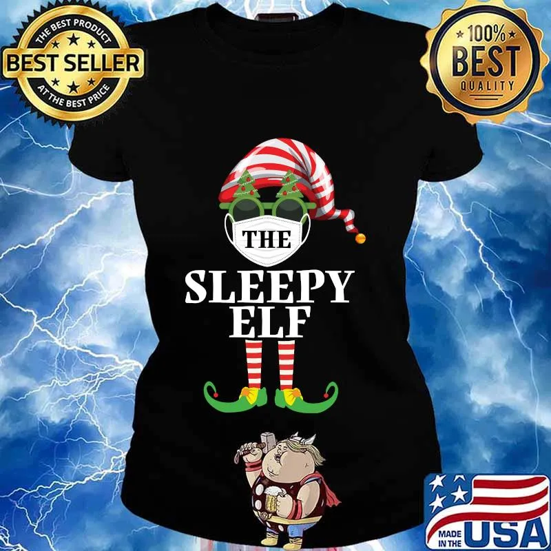 Sleepy elf matching christmas group pjs family pajama 2020 s Ladies tee