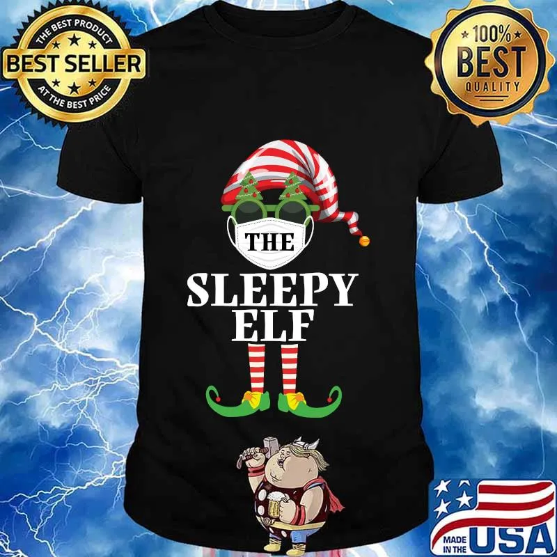 Sleepy elf matching christmas group pjs family pajama 2020 shirt