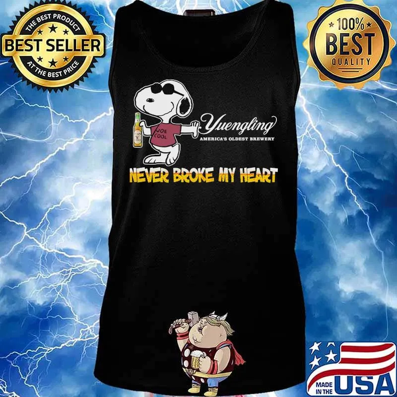 Snoopy yuengling never broke my heart beer s Tank top