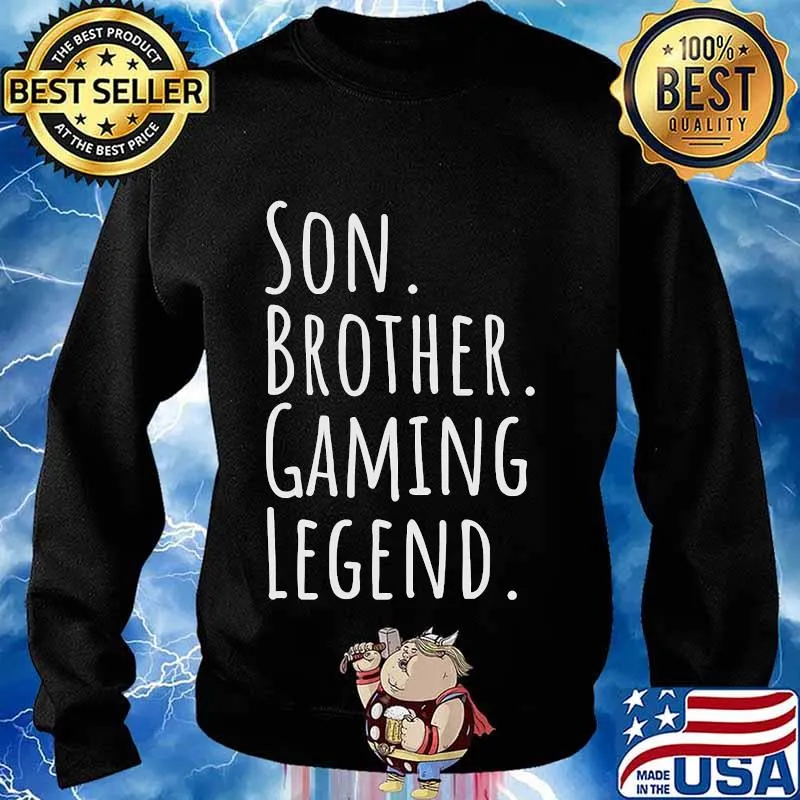 Son brother gaming legend teenage boys 8-12 year old christmas s Sweater