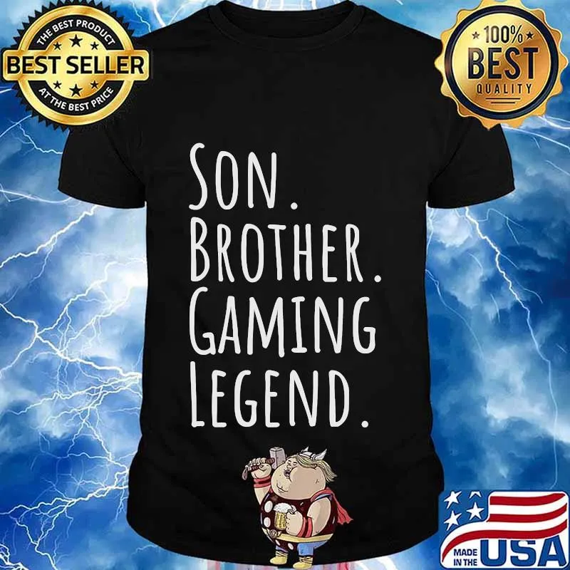 Son brother gaming legend teenage boys 8-12 year old christmas shirt