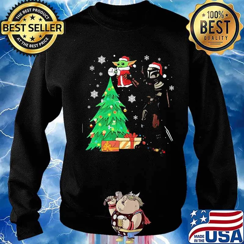 Star wars darth vader and baby yoda christmas tree s Sweater
