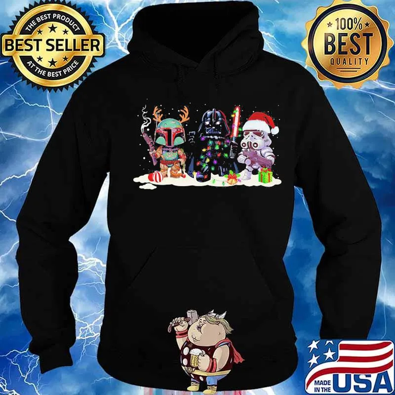 Star wars darth vader merry christmas light s Hoodie