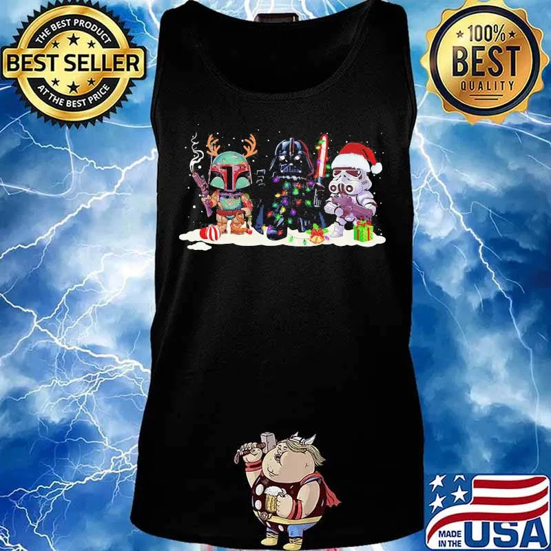 Star wars darth vader merry christmas light s Tank top