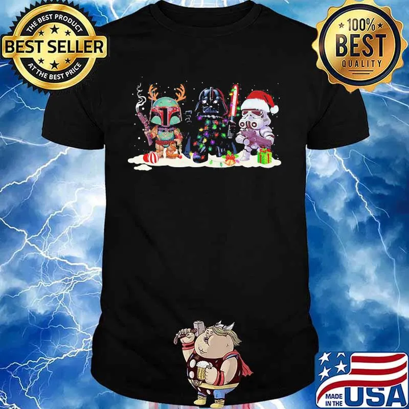 Star wars darth vader merry christmas light shirt