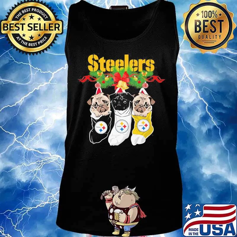 Steeler Love Dogs Merry Christmas Shirt Tank top