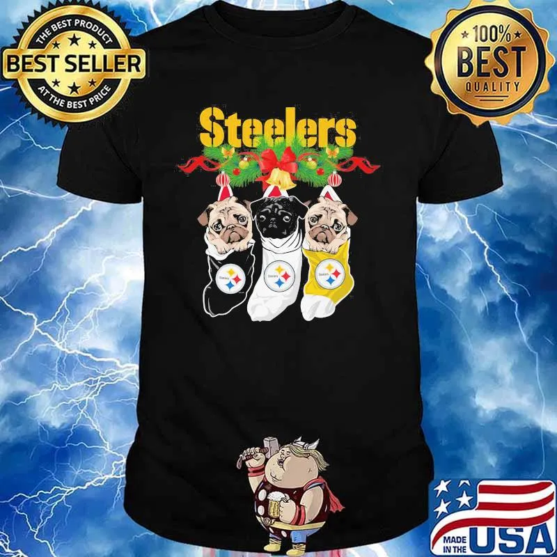 Steeler Love Dogs Merry Christmas Shirt