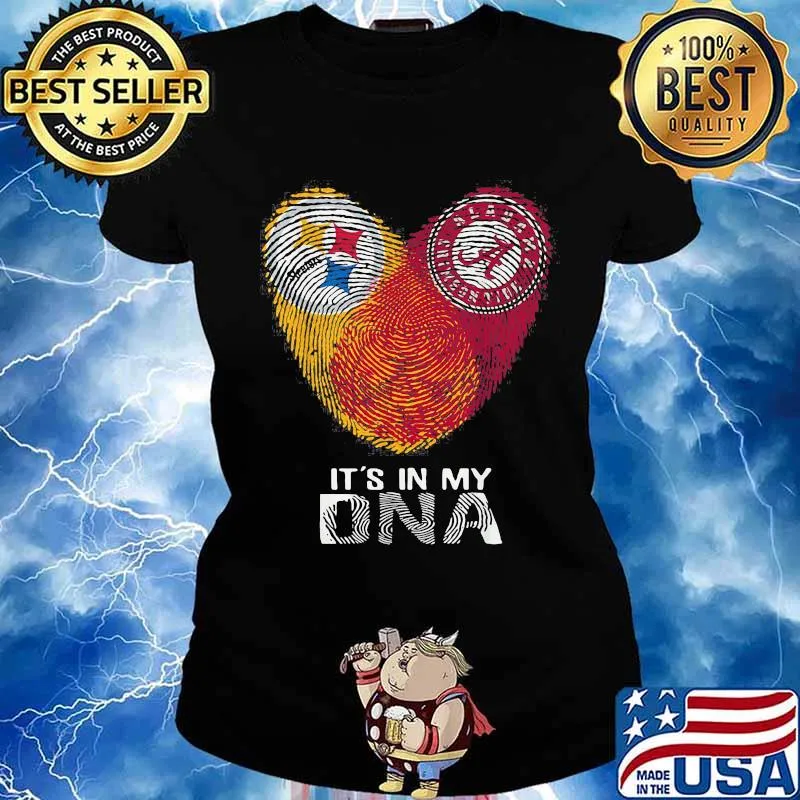 Steelers Alabama Crimsontide It’s In My Dna Heart Fingerprints Shirt Ladies tee
