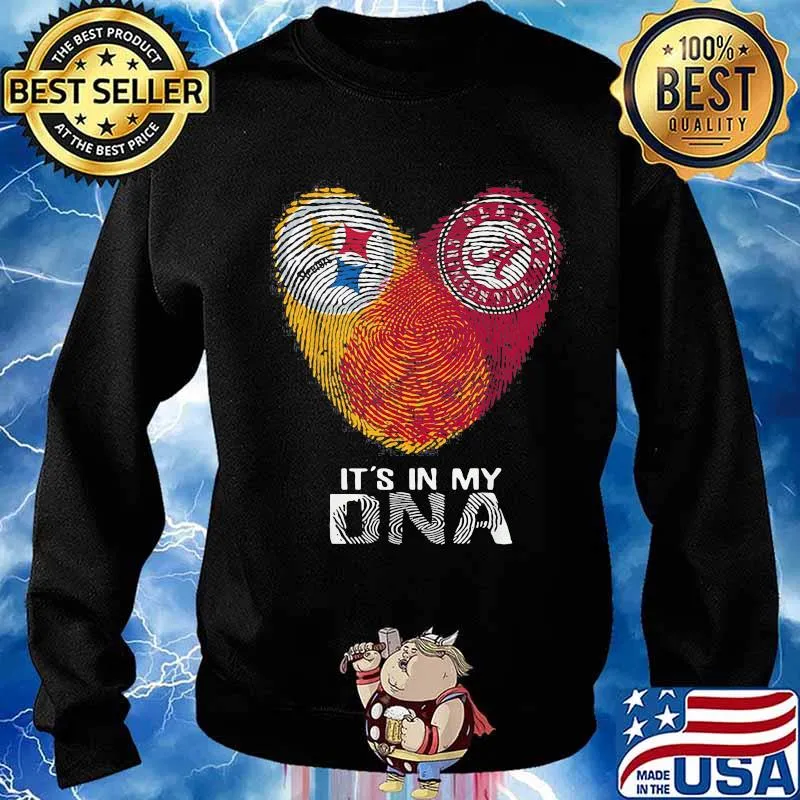 Steelers Alabama Crimsontide It’s In My Dna Heart Fingerprints Shirt Sweater