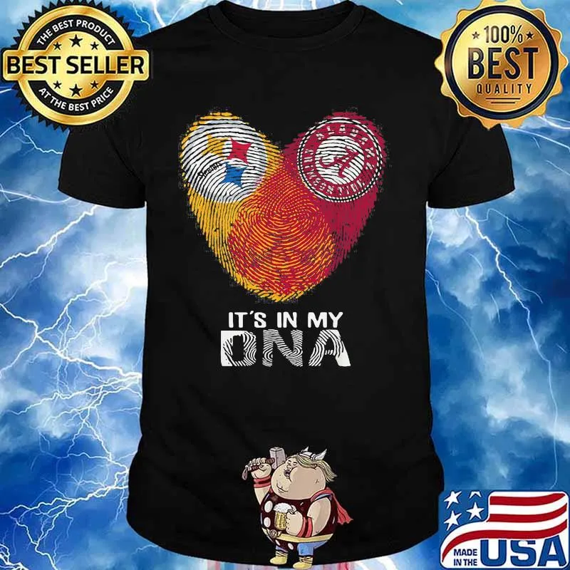 Steelers Alabama Crimsontide It’s In My Dna Heart Fingerprints Shirt