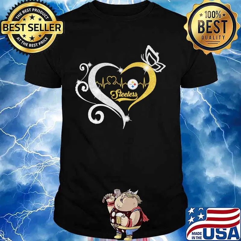 Steelers Butterflies Heart Beat Shirt