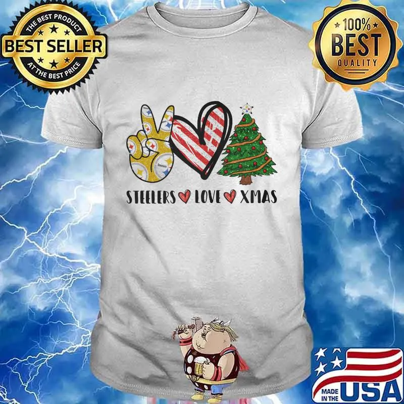 Steelers Love Xmas Christmas Tree Heart Shirt