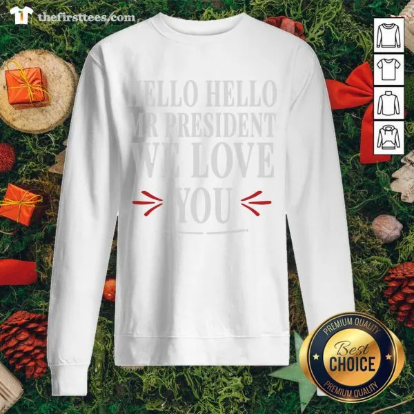 Official Biden Wins 2020 Hello Hello Mr President We Love You Shirt - Image 2