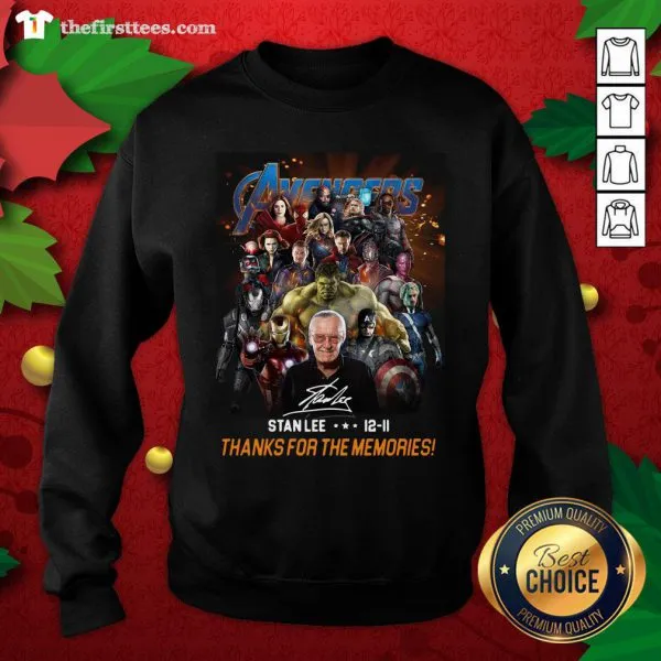 Pretty Avenger Stan Lee 12-11 Thanks For The Memories Shirt - Image 2