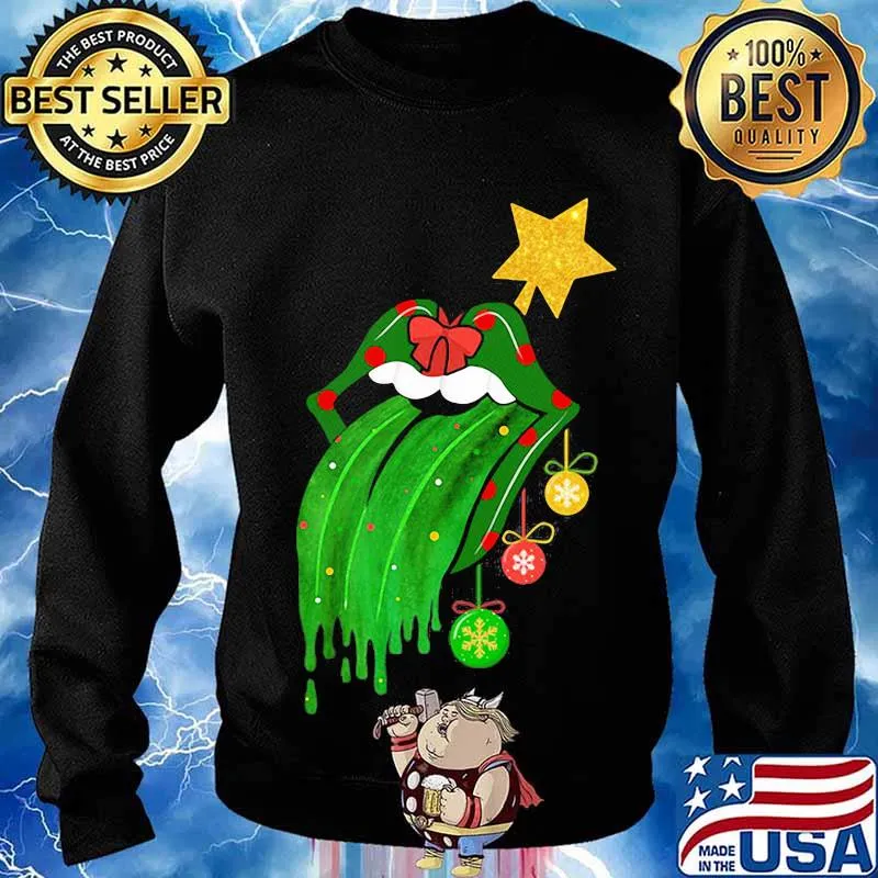 Symbol Rolling Stones Star Merry Xmas Shirt Sweater