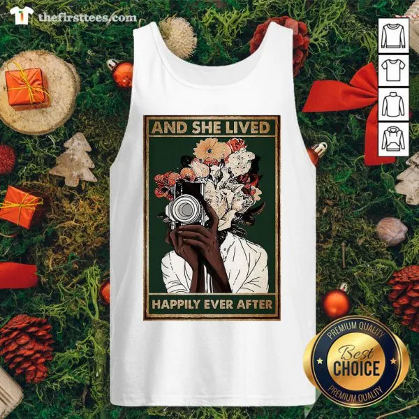 Lovely Photographer Girl And She Lived Happily Ever After Poster Shirt - Image 4