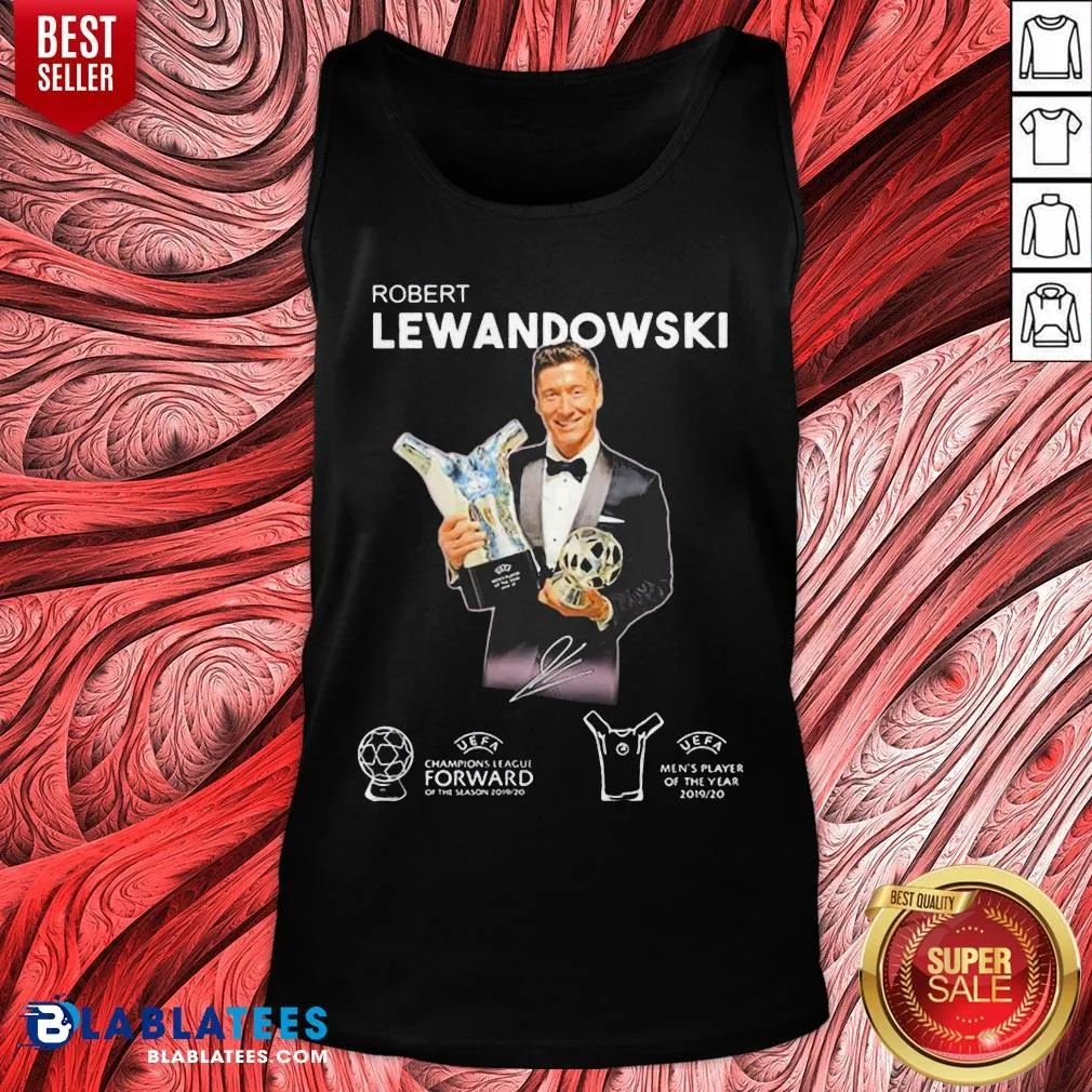 Original Robert Lewandowski Golden Ball UEFA Champions 2019 2020 Signature Shirt - Image 4