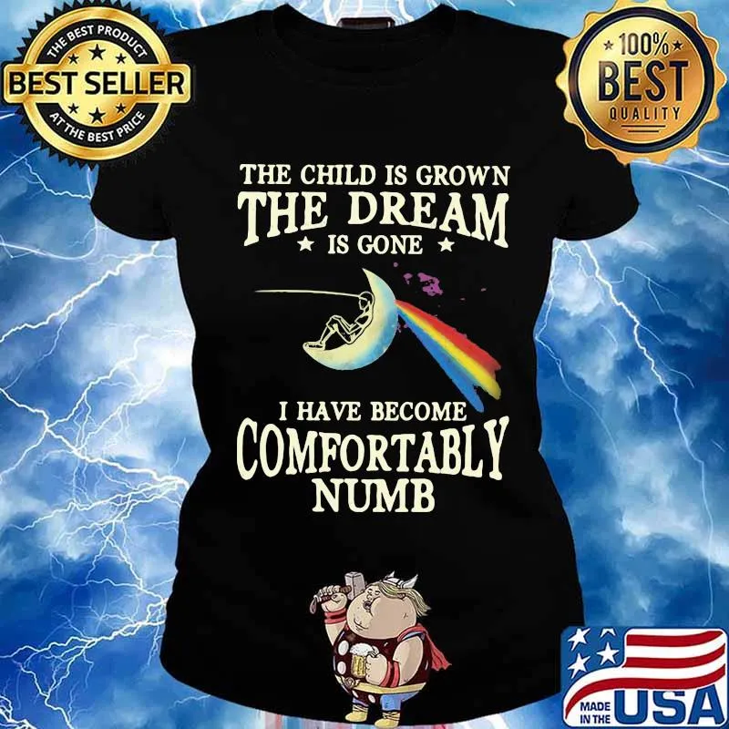 The child is grown the dream is gone i have become comfortably numb s Ladies tee