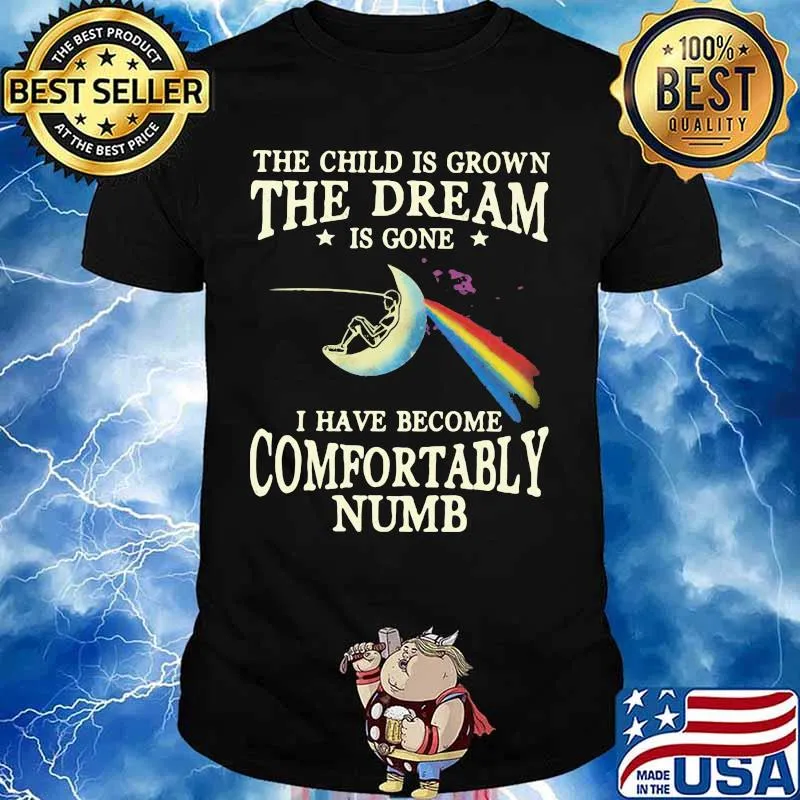 The child is grown the dream is gone i have become comfortably numb shirt