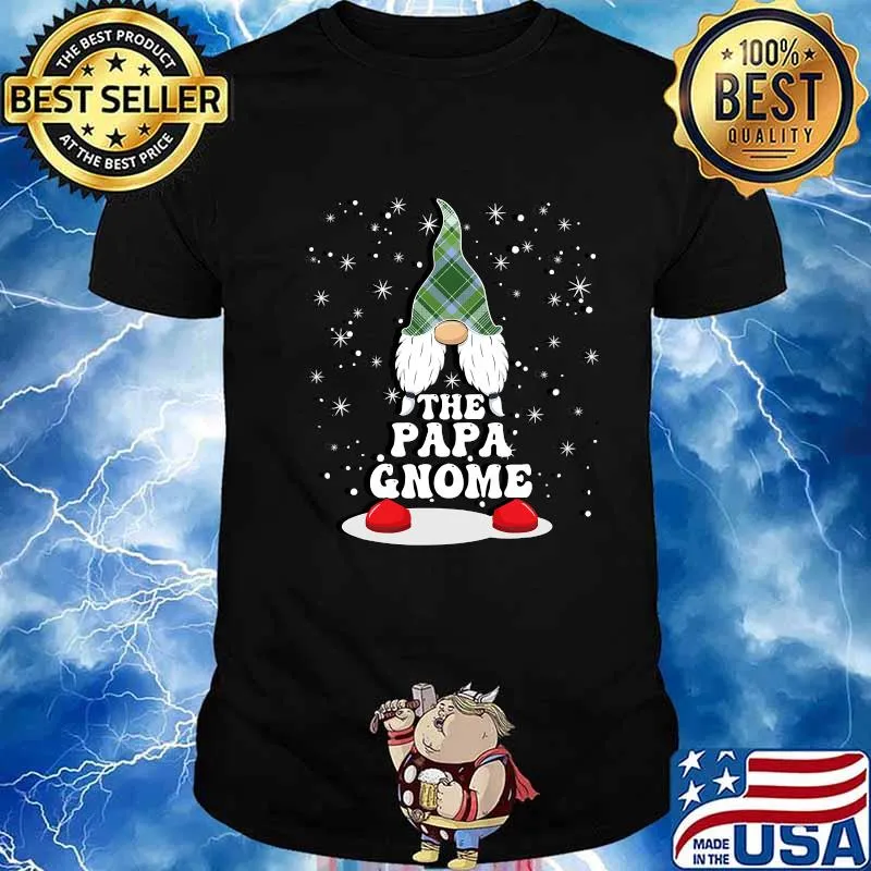 The Papa Gnome Buffalo Plaid Matching Christmas Shirt
