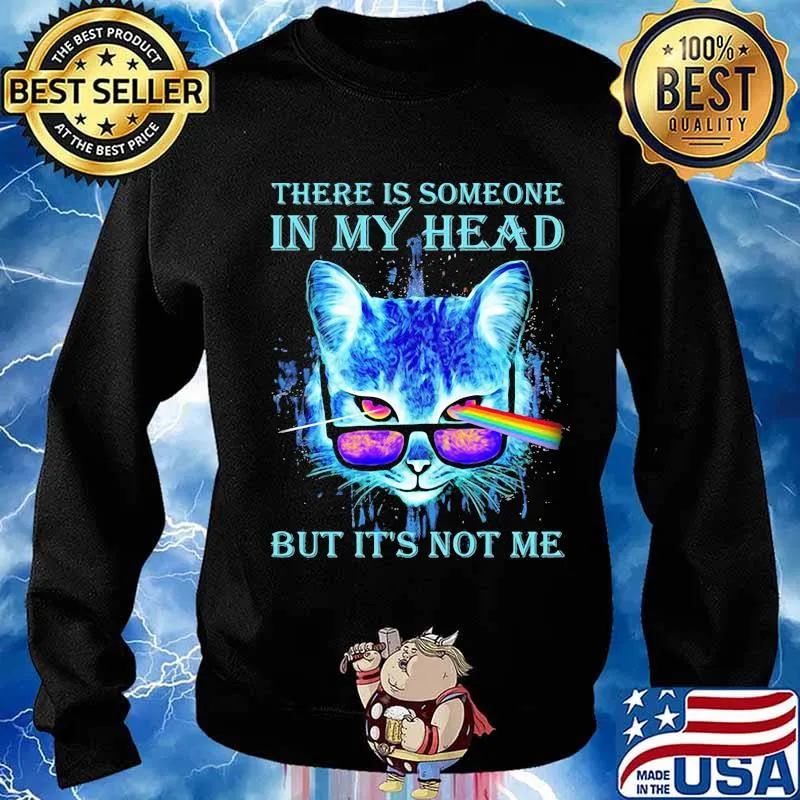There Is Someone In My Head But It’s Not Me Cat Sunglasses Pink Floyd Lgbt Shirt Sweater