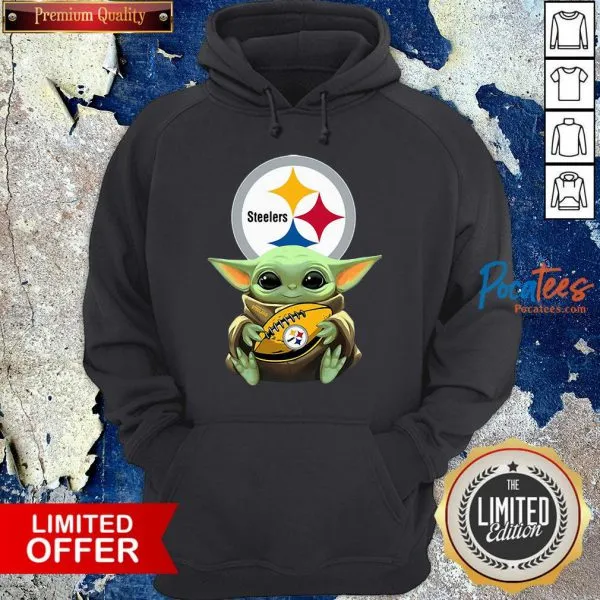 Top Baby Yoda Hug Rugby Steeler Star Shirt - Image 2