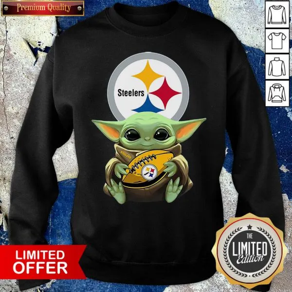 Top Baby Yoda Hug Rugby Steeler Star Shirt - Image 5
