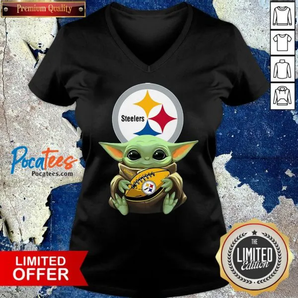 Top Baby Yoda Hug Rugby Steeler Star Shirt - Image 3