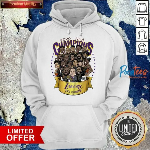 Top Good 2020 Nba Champions Los Angeles Lakers 17 Champs Cartoon Shirt - Image 2