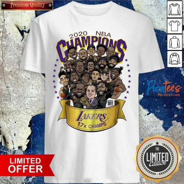 Top Good 2020 Nba Champions Los Angeles Lakers 17 Champs Cartoon Shirt