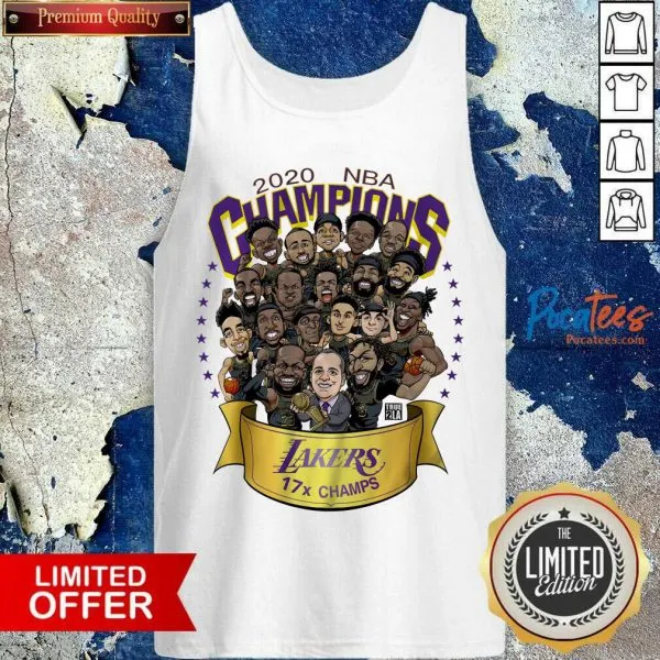 Top Good 2020 Nba Champions Los Angeles Lakers 17 Champs Cartoon Shirt - Image 4