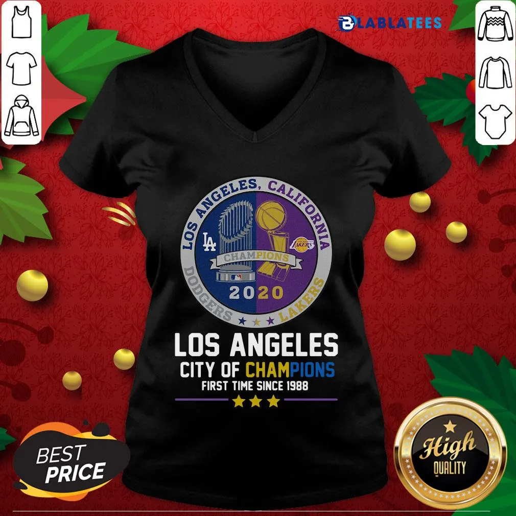 Top Los Angeles Dodgers And Los Angeles Lakers California City Of Champions First Time Since 1988 Shirt - Image 5