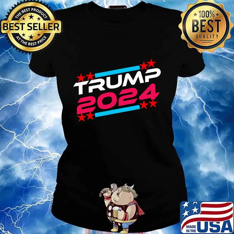 Trump 2024 keep america red again blue and red s Ladies tee