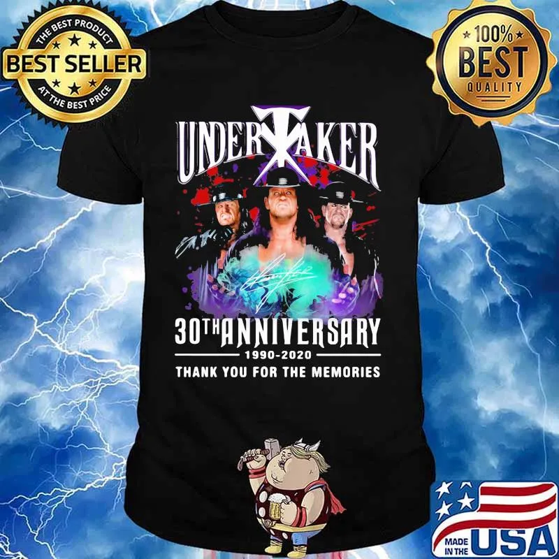 Undertaker30th Anniversary 1990 2020 Thank You For The Memories Signature Shirt