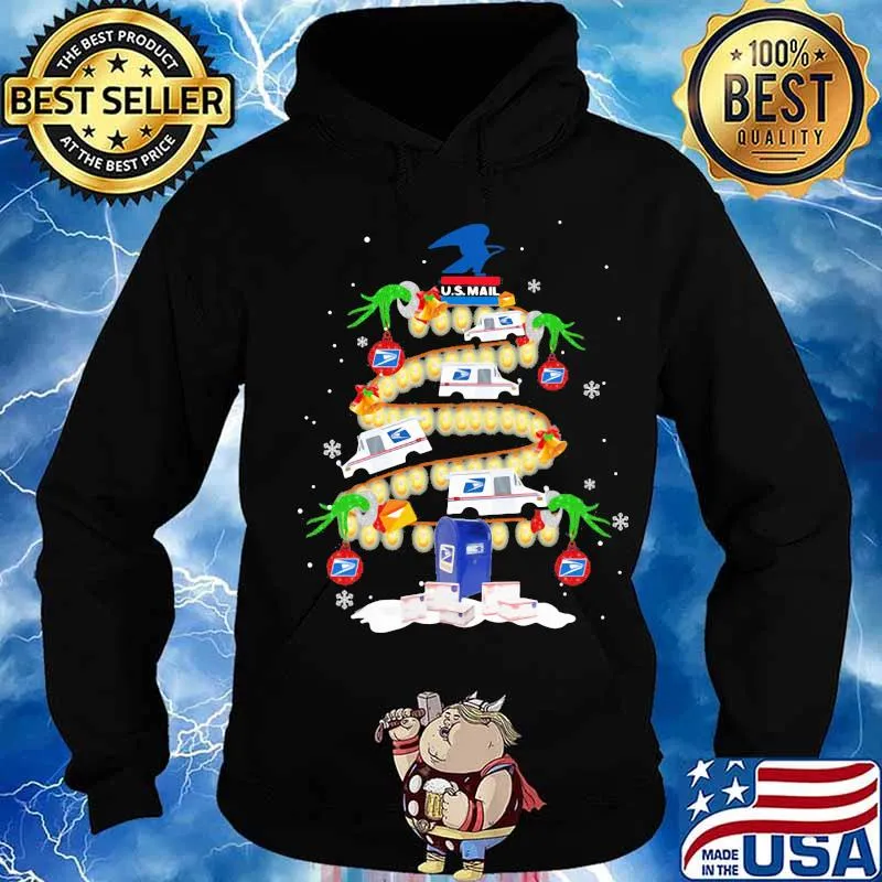 Us Mail Christmas Tree Merry Xmas Shirt Hoodie
