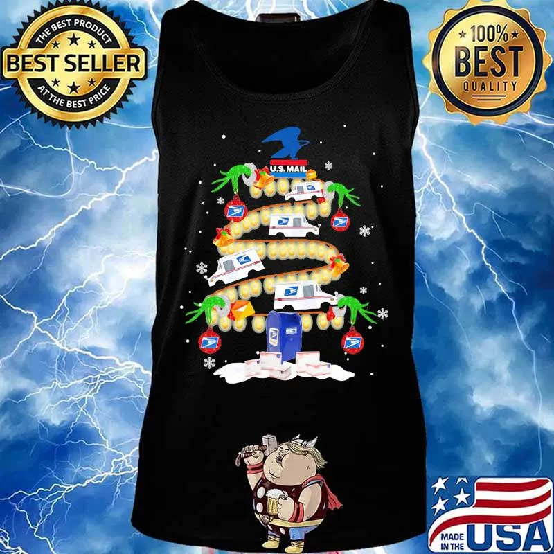 Us Mail Christmas Tree Merry Xmas Shirt Tank top