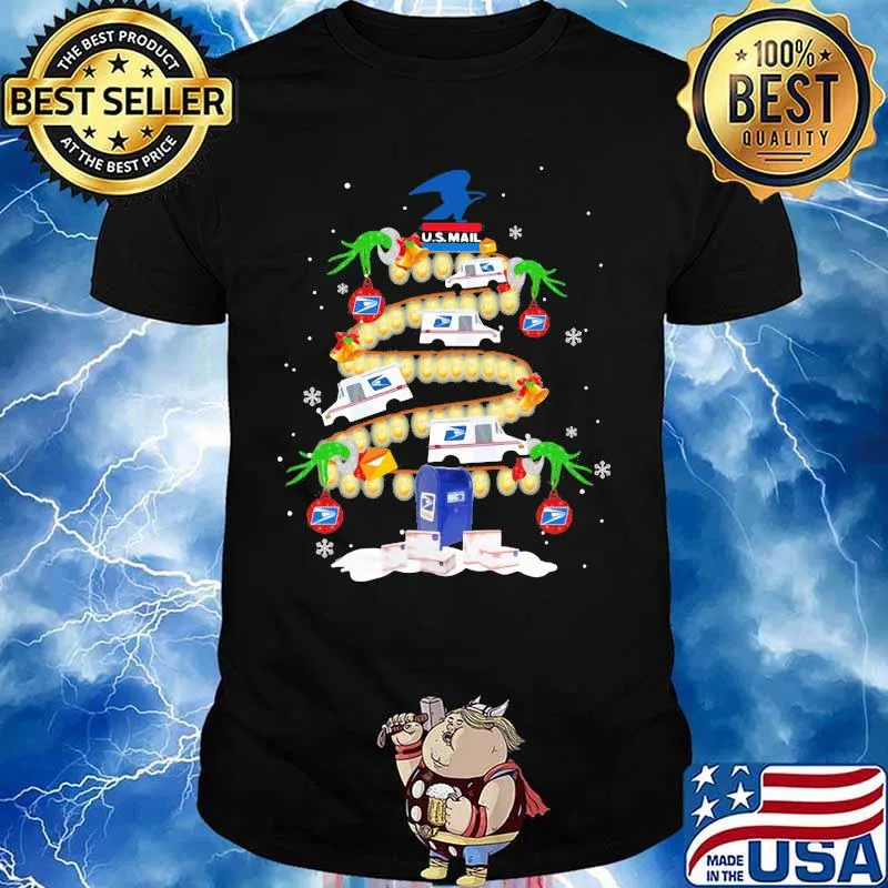 Us Mail Christmas Tree Merry Xmas Shirt