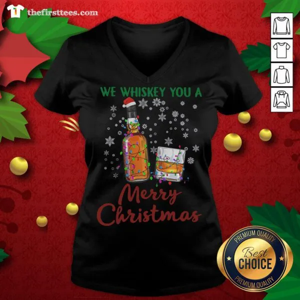 Lovely We Whiskey You A Merry Christmas Shirt - Image 3