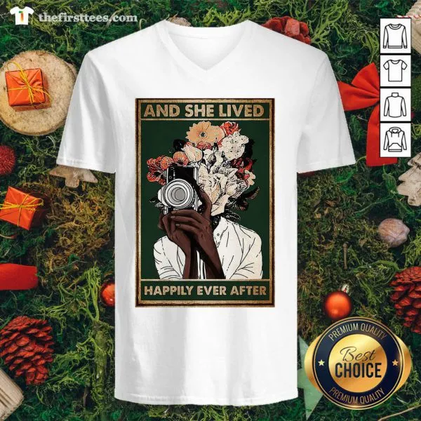 Lovely Photographer Girl And She Lived Happily Ever After Poster Shirt - Image 3