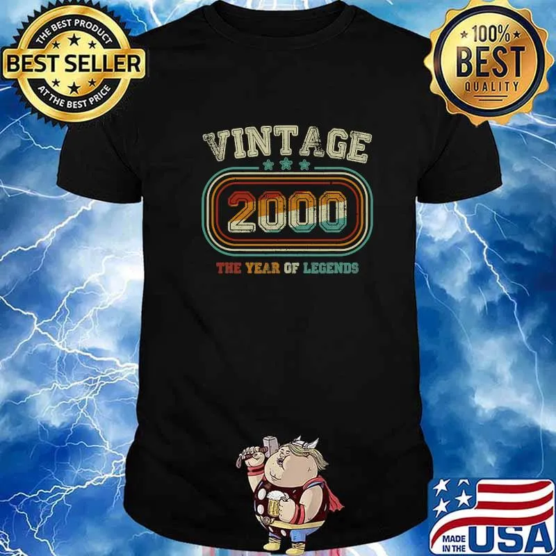 Vintage 2000 The Years Of Legends 21st Birthday Shirt