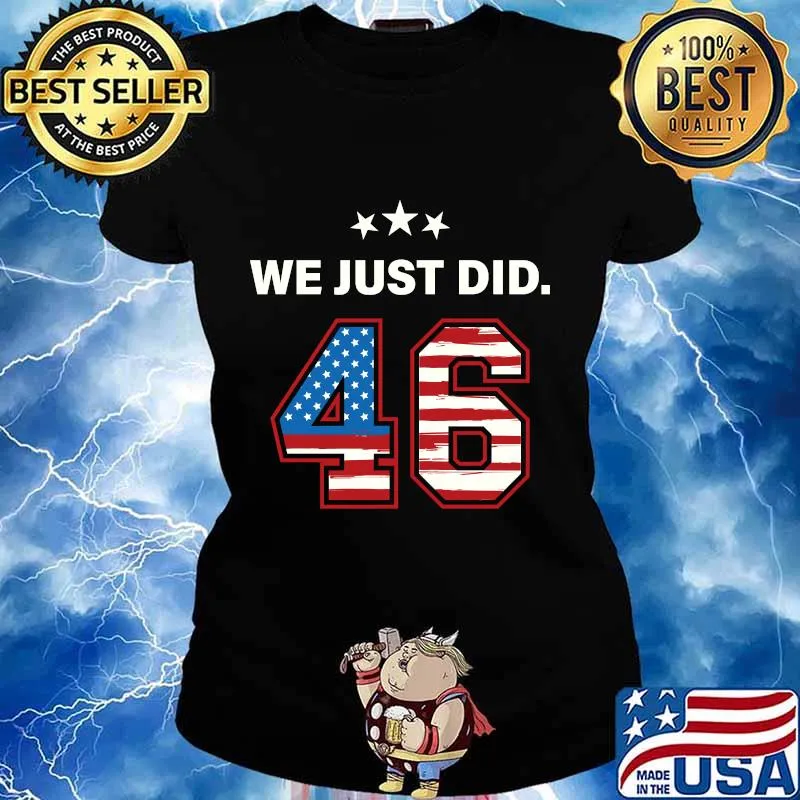 We just did 46 american flag stars s Ladies tee