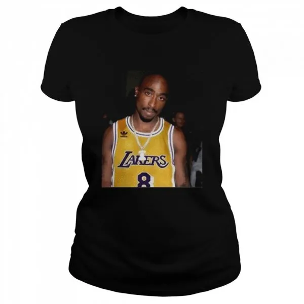 08 Rapper Tupac Shakur Los Angeles Lakers shirt - Image 2