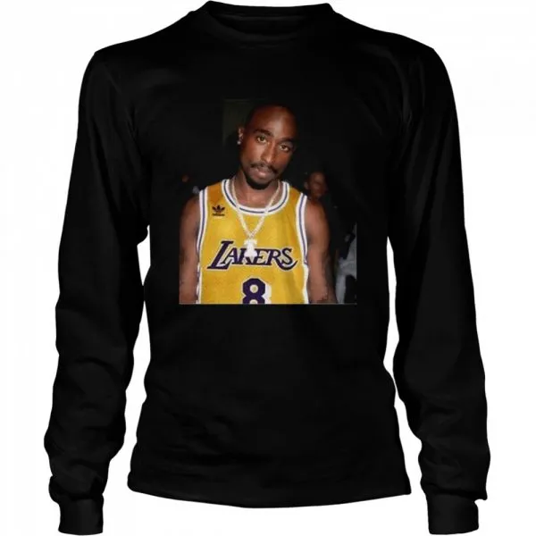 08 Rapper Tupac Shakur Los Angeles Lakers shirt - Image 3